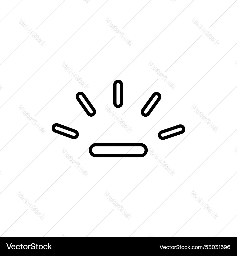 Keyboard brightness icon isolated on white Vector Image
