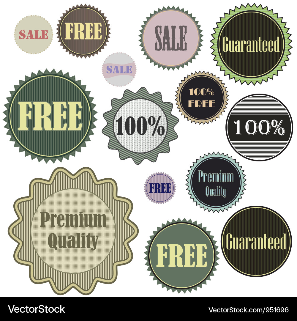 Label collection Vector Image