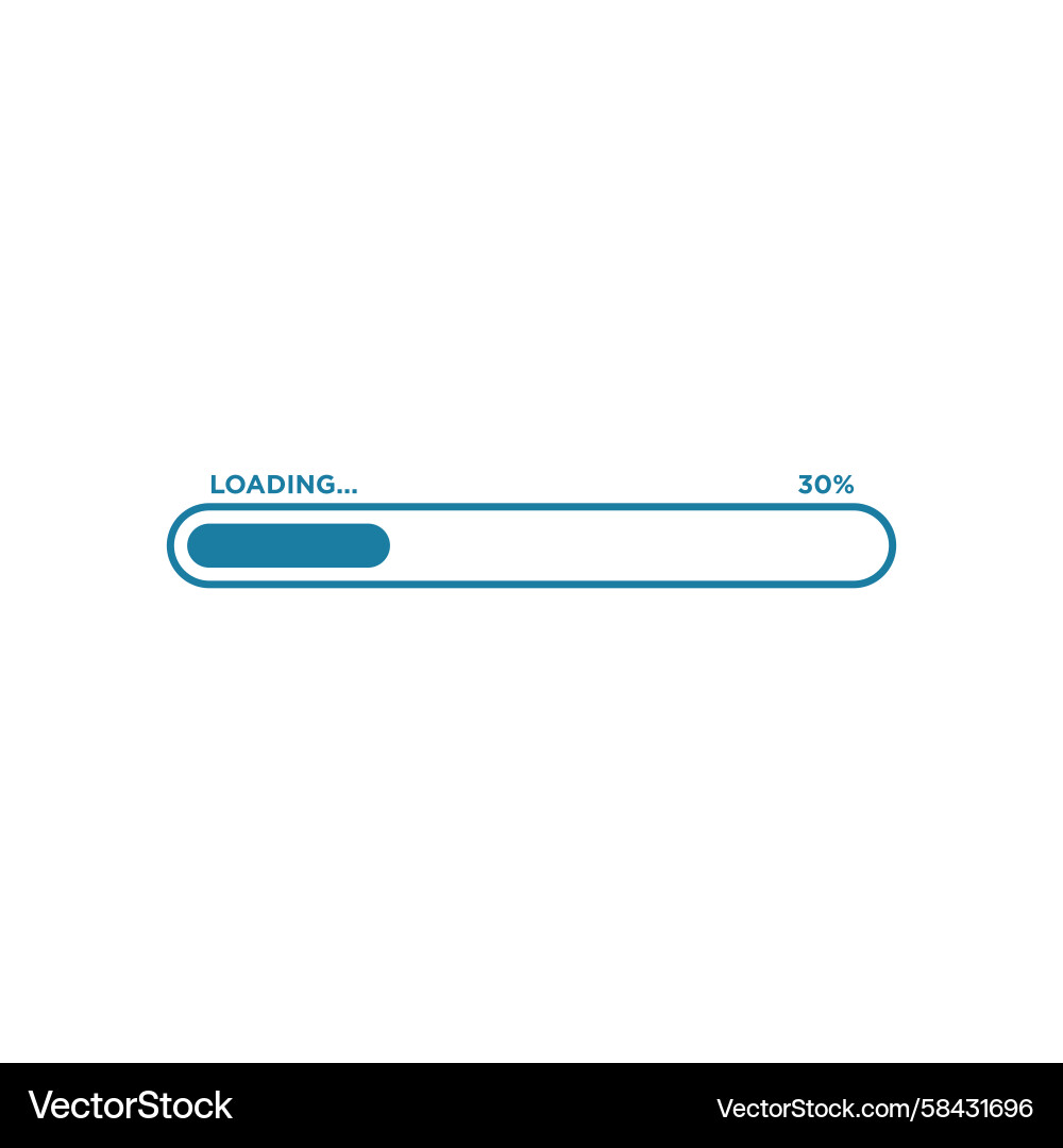Loading Progress Bar Icon Vector Image