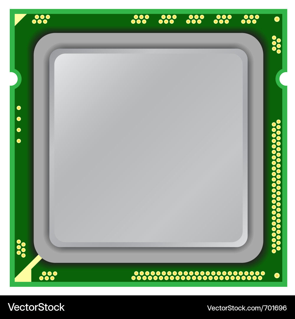 Modern CPU Processor vector image