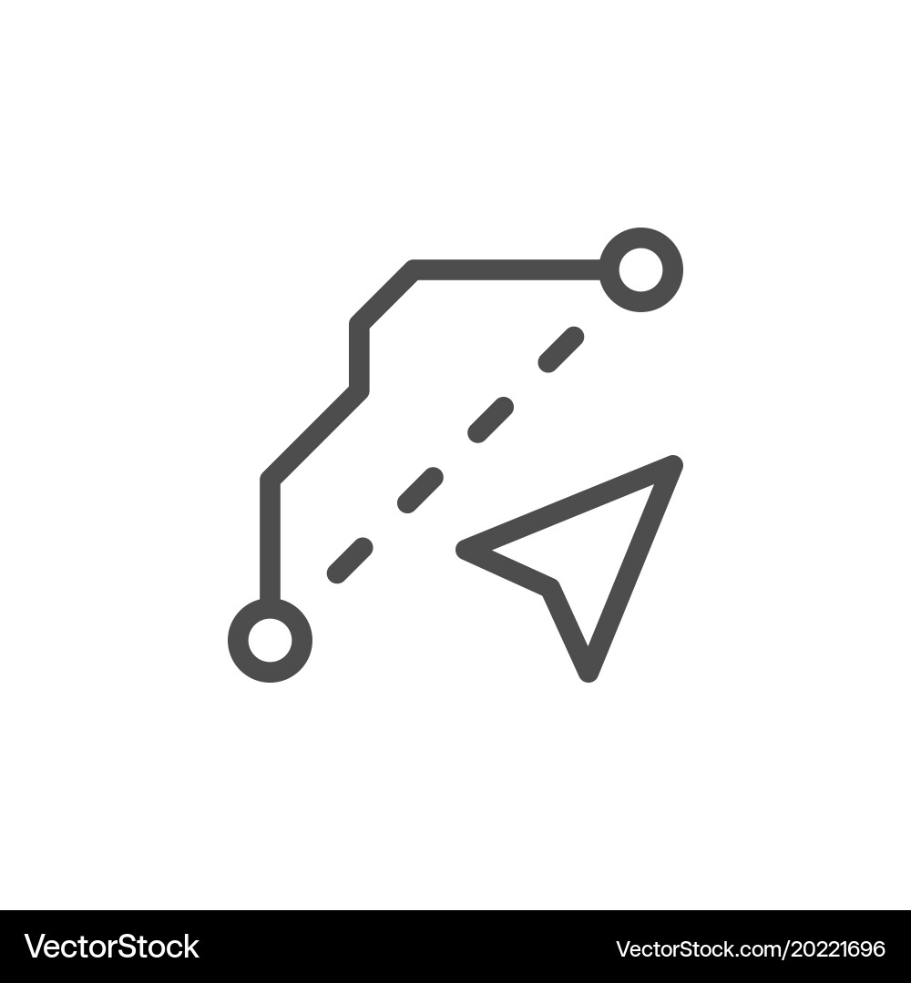 Navigation line icon vector image