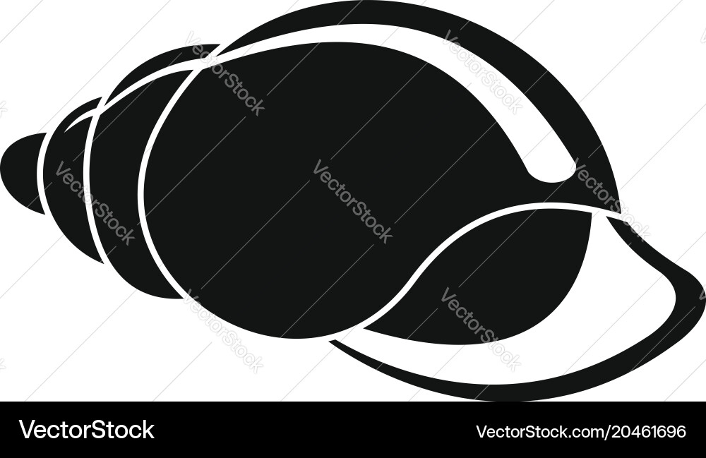Small shell icon simple style Vector Image