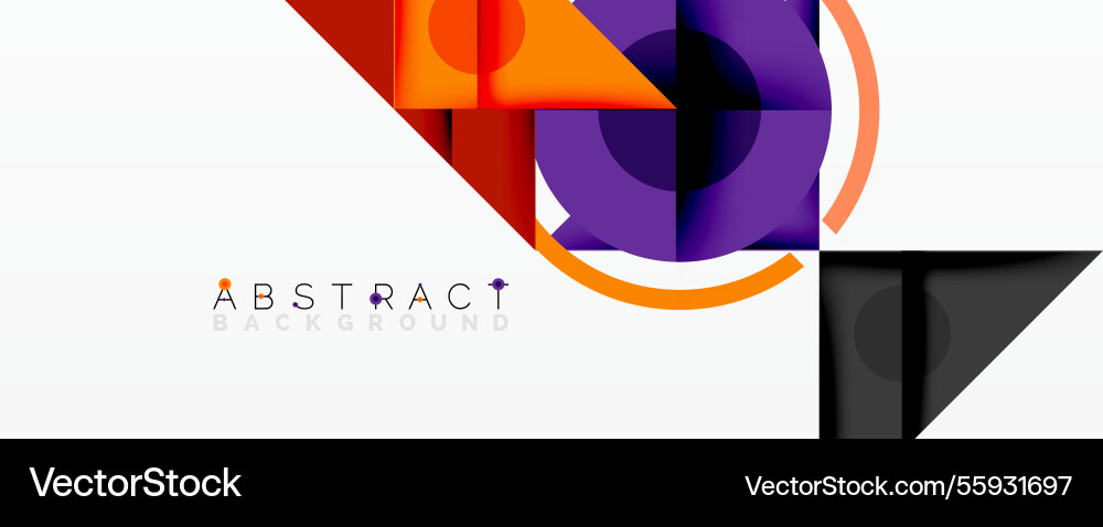 Abstract geometric composition with intersecting Abstract geometric composition with intersecting vector image