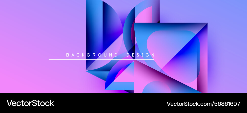 Abstract geometric shapes overlap creating Vector Image