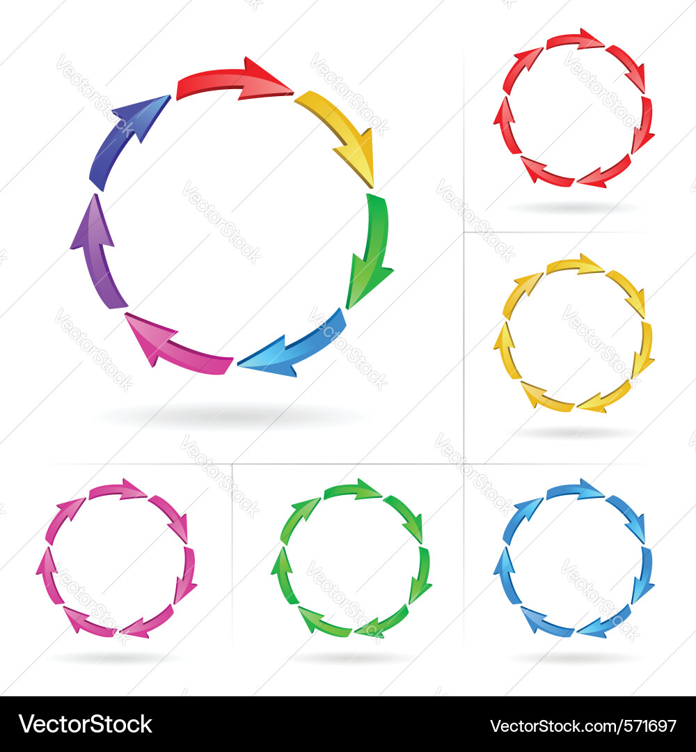 Arrow sketchy design elements vector image