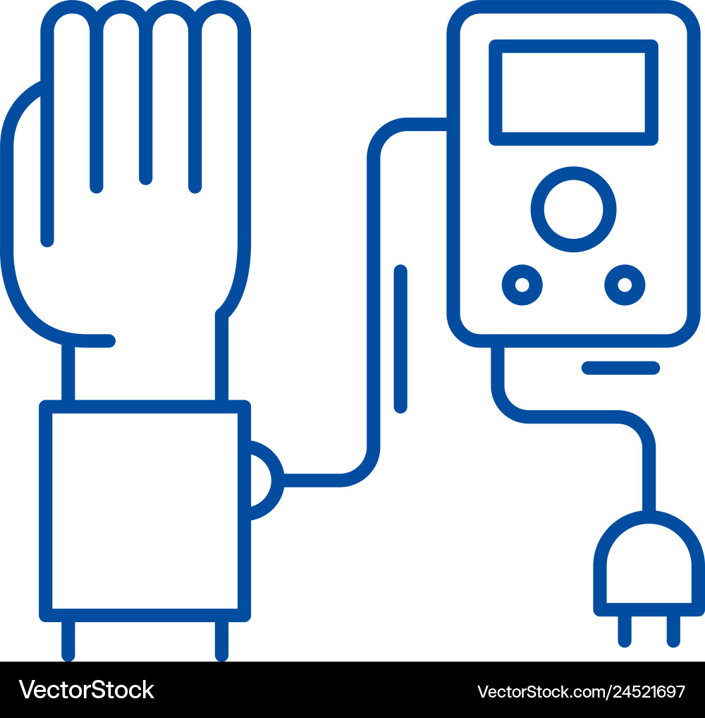 Blutdruckmesslinie Icon Konzept Blutdruckmesslinie Icon Konzept vektorbild