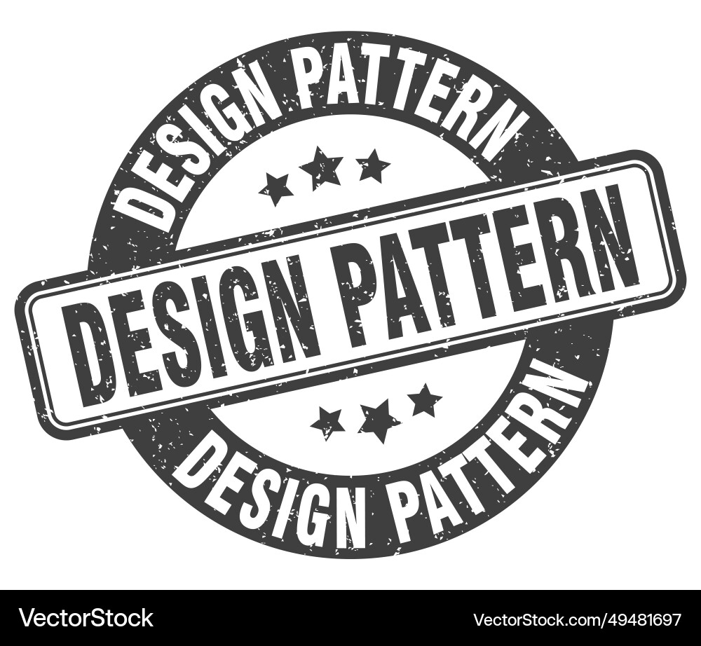 Design pattern stamp label round Vector Image