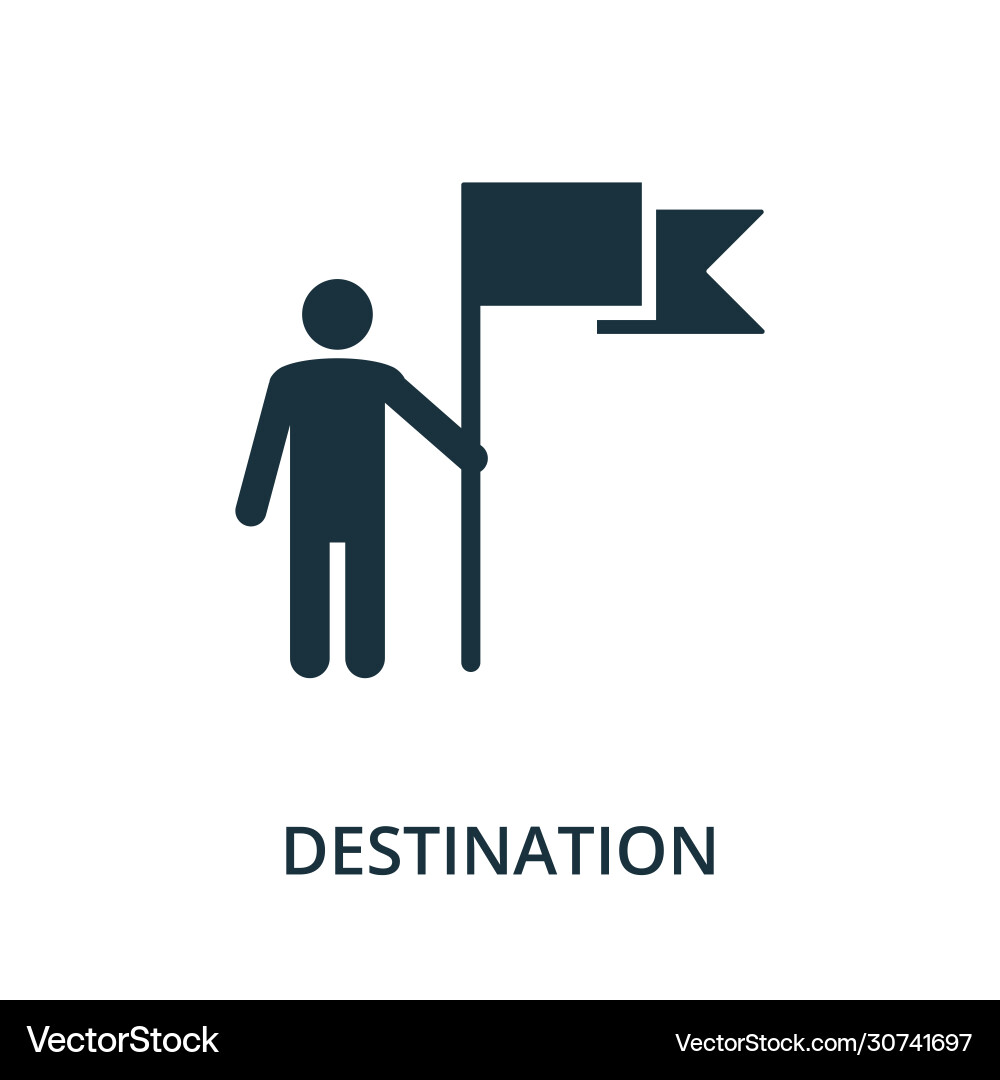 Destination icon simple element from navigation Destination icon simple element from navigation vector image