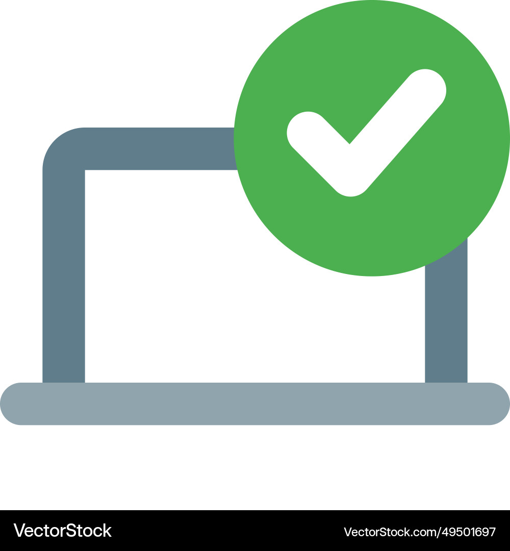 Document detailing features or functions of laptop vector image