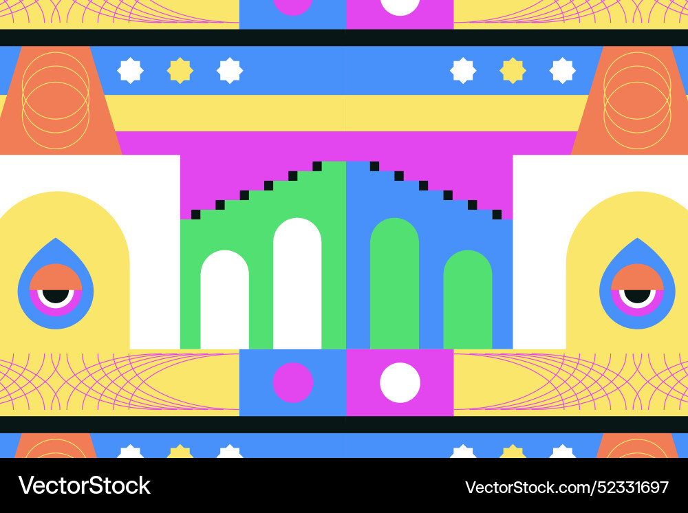 Flat design geometric pattern background Vector Image