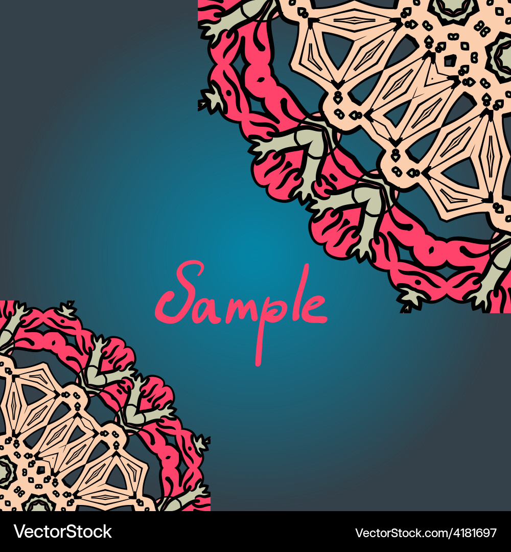 Frame for text in the indian style vector image