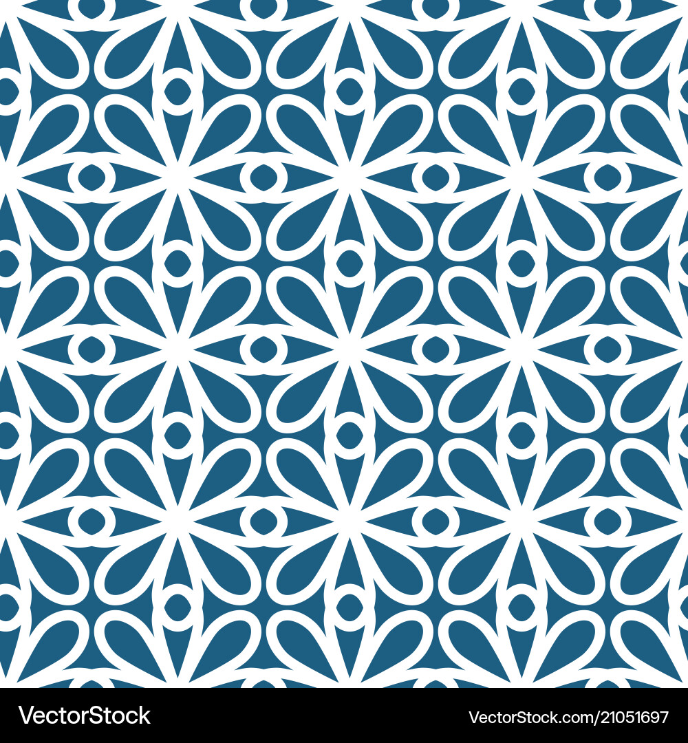 Geometric Blue Pattern Vector Image