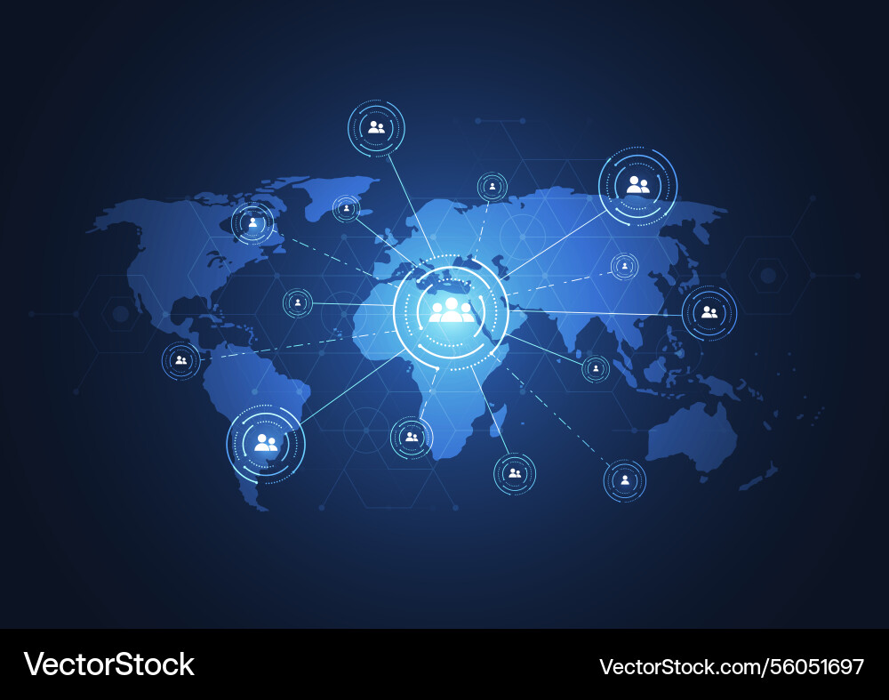 Global network internet connection business Global network internet connection business vector image