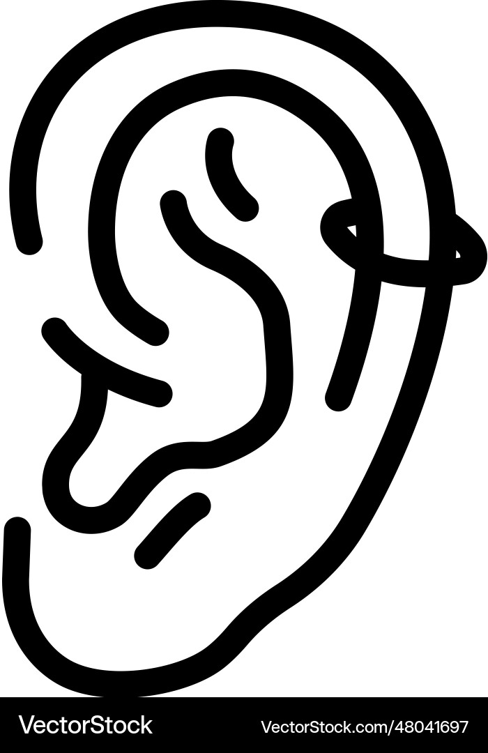 Helix piercing earring line icon Helix piercing earring line icon vector image