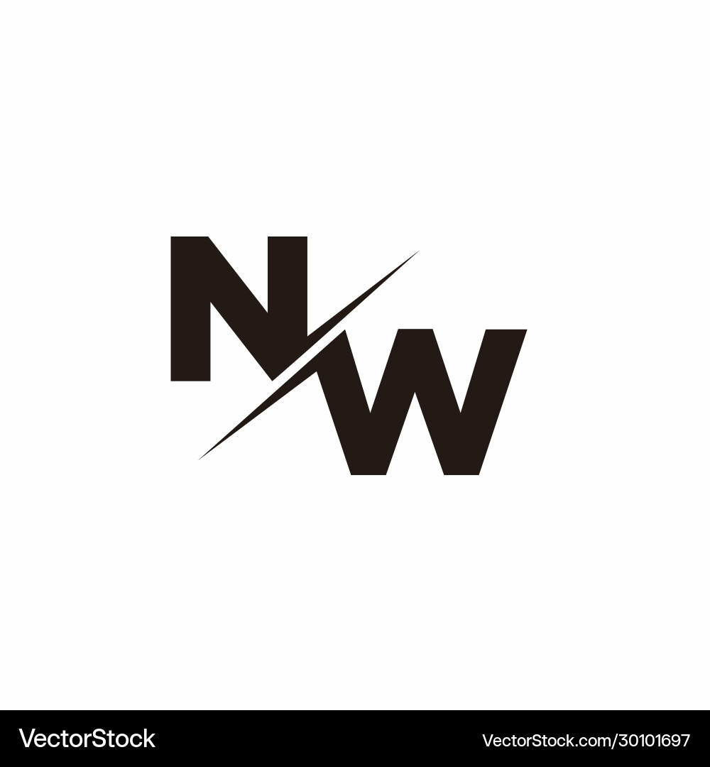Modern Monogram with Slash vector image