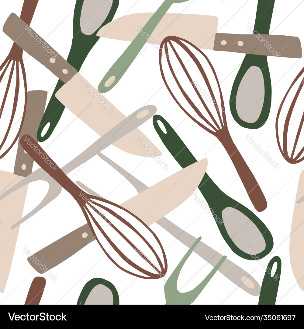 Seamless random isolated pattern with kitchen Seamless random isolated pattern with kitchen Vector Image