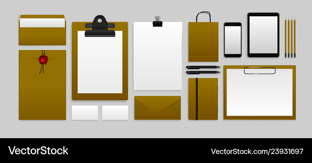 Template mockup documentation for business Template mockup documentation for business vector image