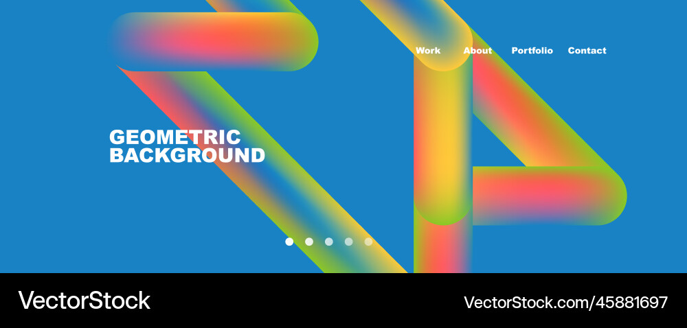 Trendy color overlapping lines abstract background Vector Image