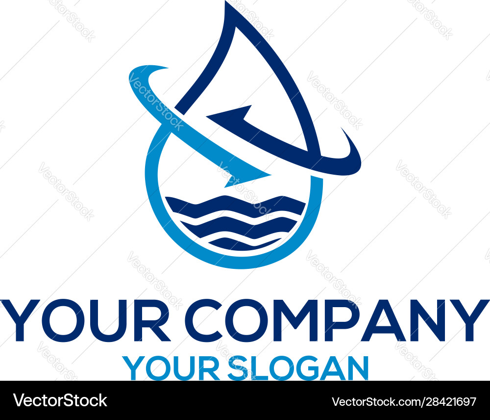 Wasserentsorgung und Recycling Logo Design Wasserentsorgung und Recycling Logo Design vektorbild