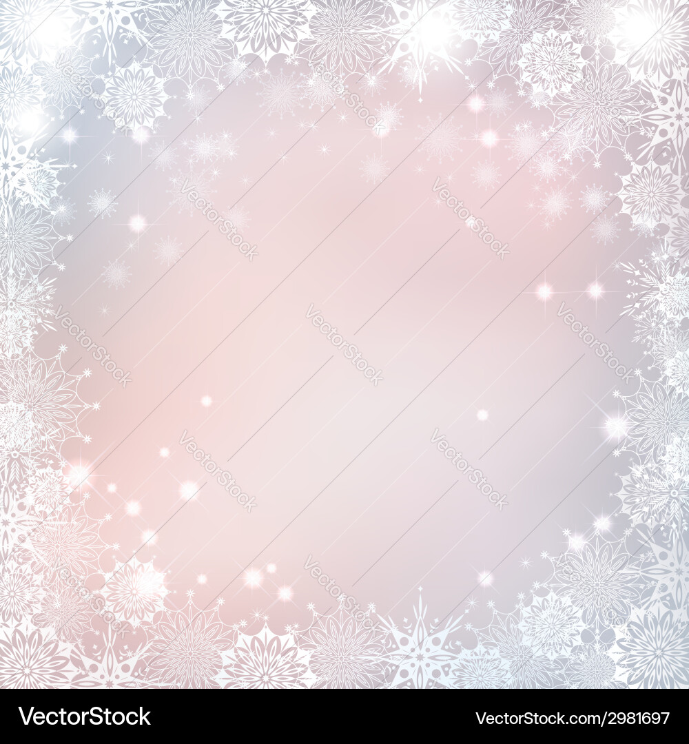 Winter Bokeh Snowflake Background vector image