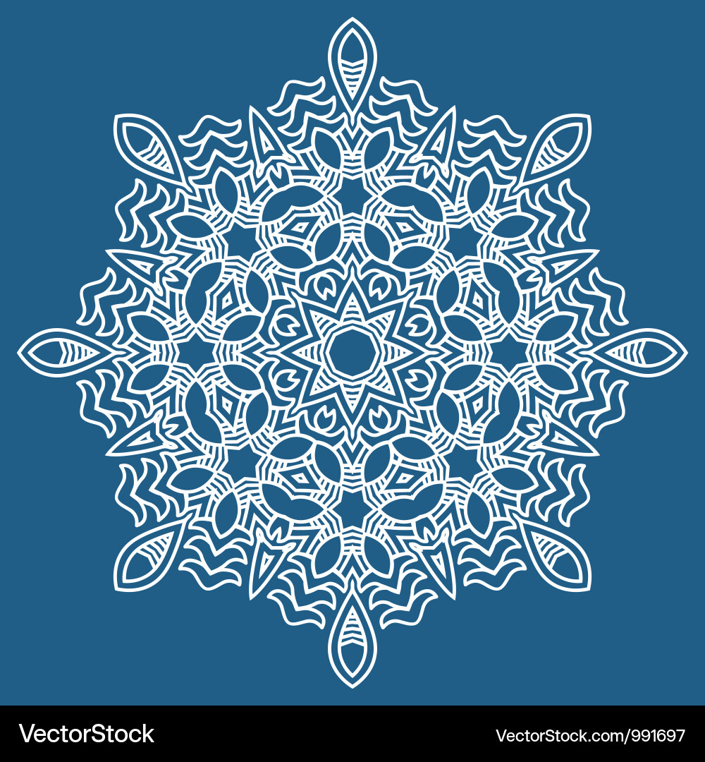 Winter Snowflake Pattern vector image