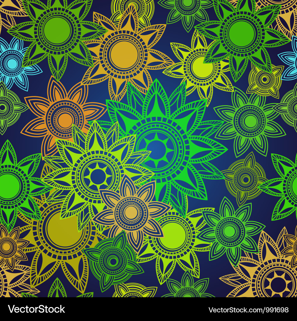 Abstract Circles Seamless Pattern vector image