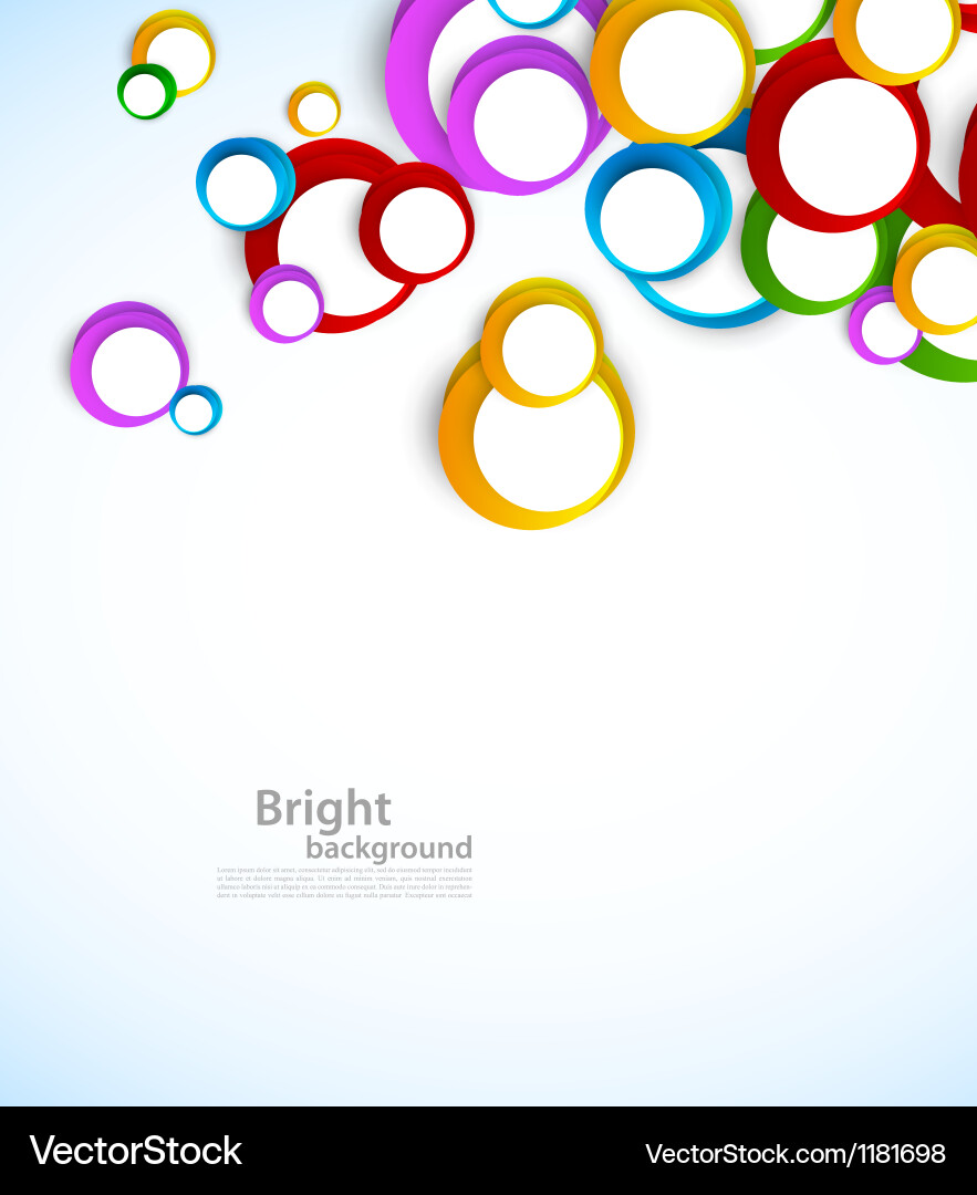 Background with colorful circles Vector Image