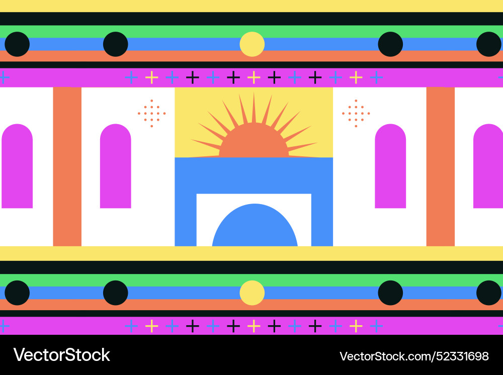 Flat design geometric pattern background Vector Image