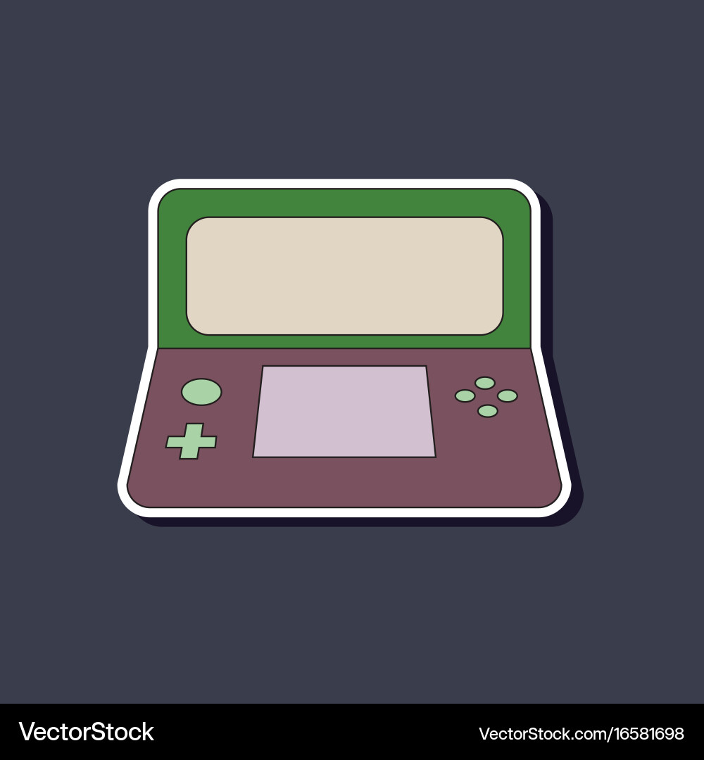 Flat icon on background game console Vector Image