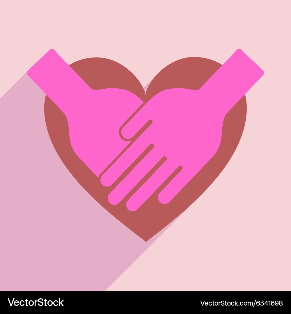 Flat with shadow icon and mobile application Vector Image