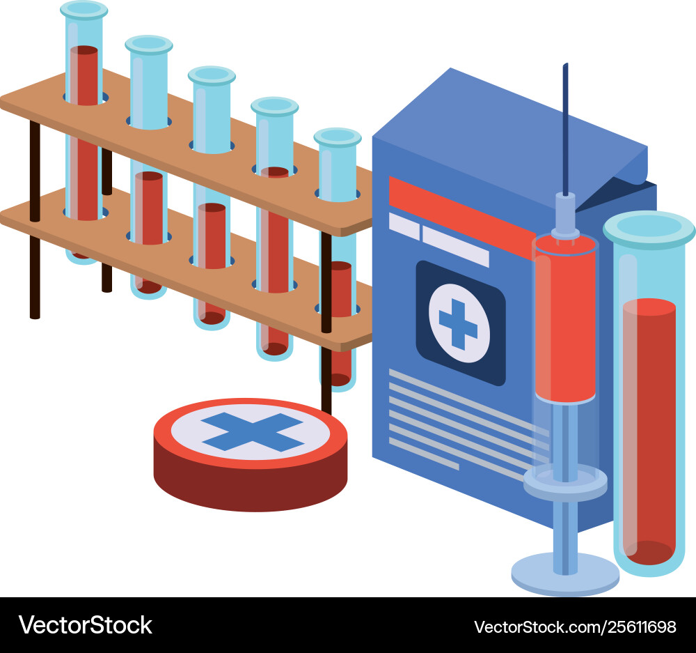 Laboratory instruments in white background Vector Image