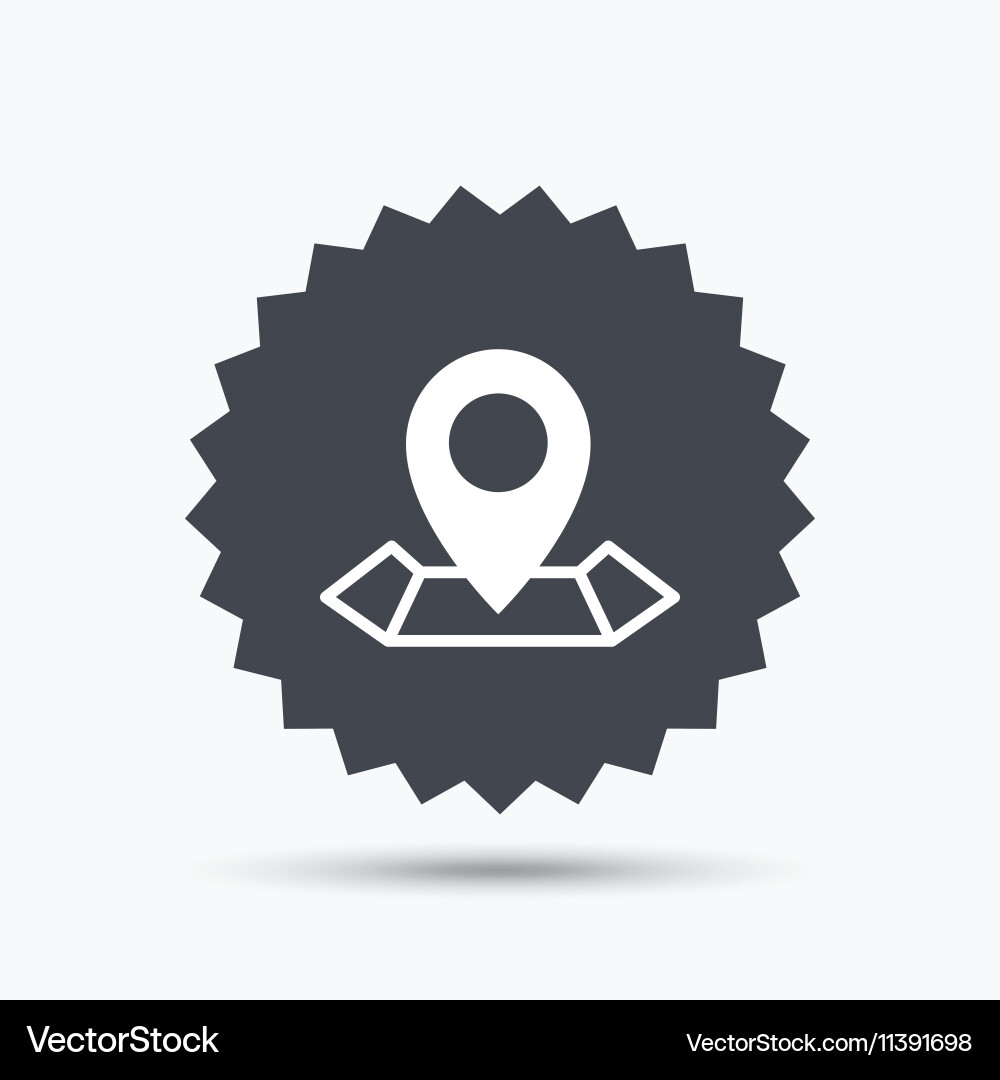 Location icon map pointer sign vector image