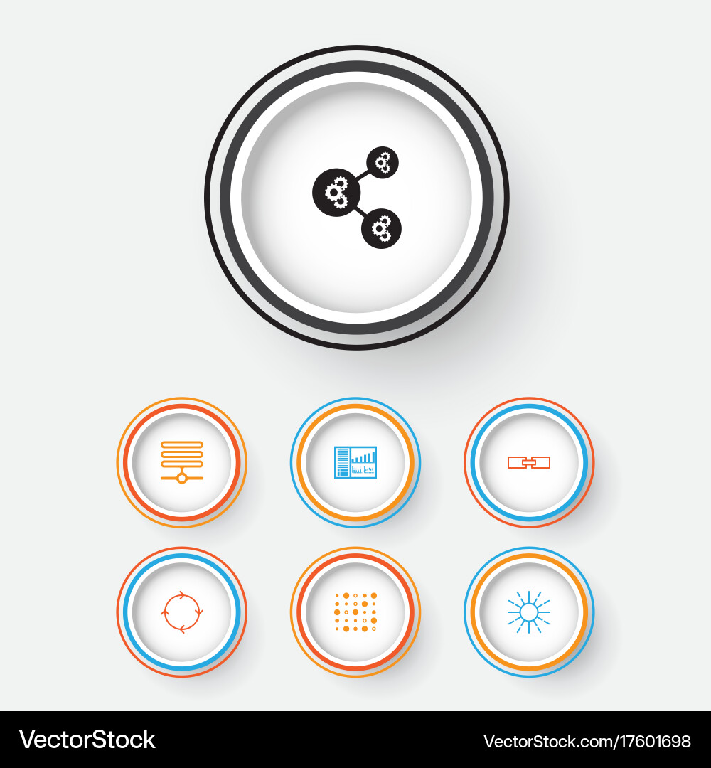 Machine icons set collection of lightness mode vector image