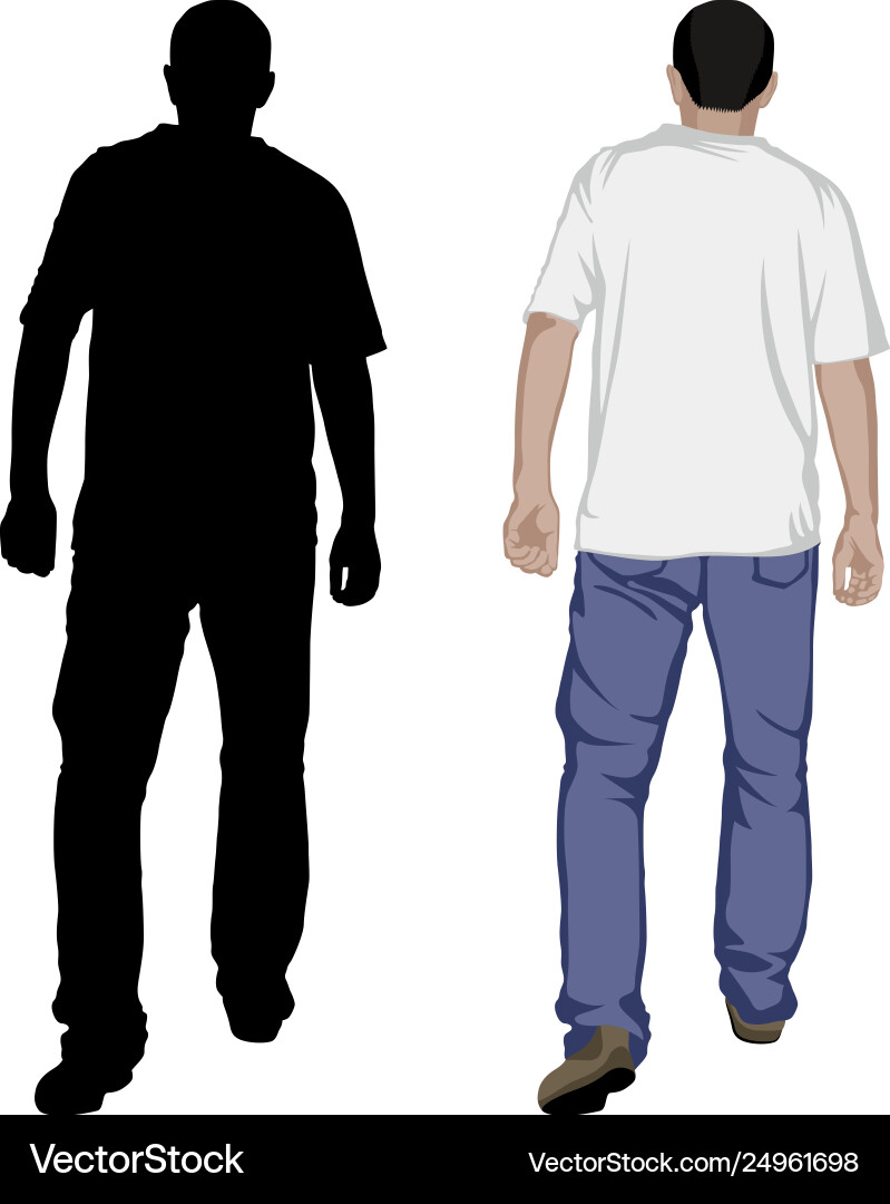 Man Walking Away Vector Image