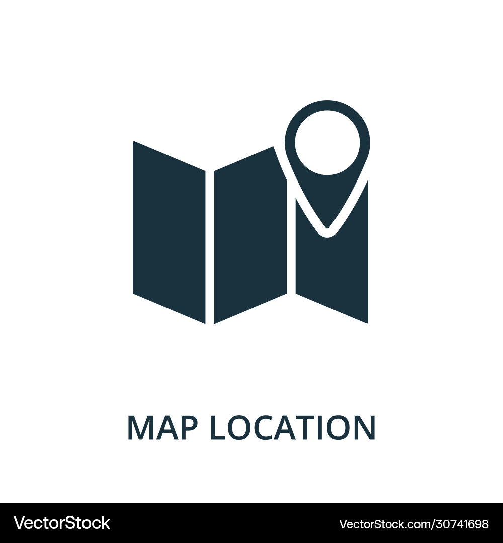 Map location icon simple element from navigation Map location icon simple element from navigation vector image
