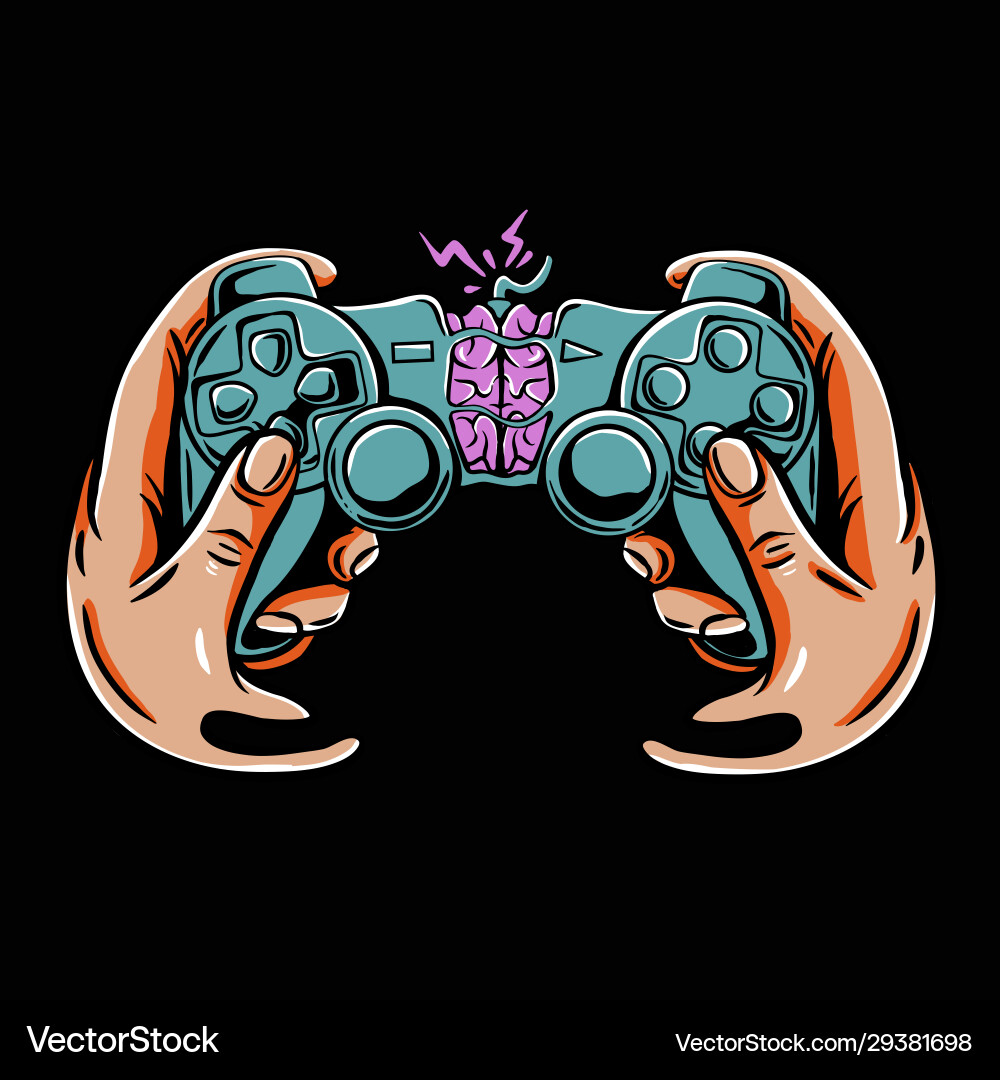 Melting Hands Game Controller vector image