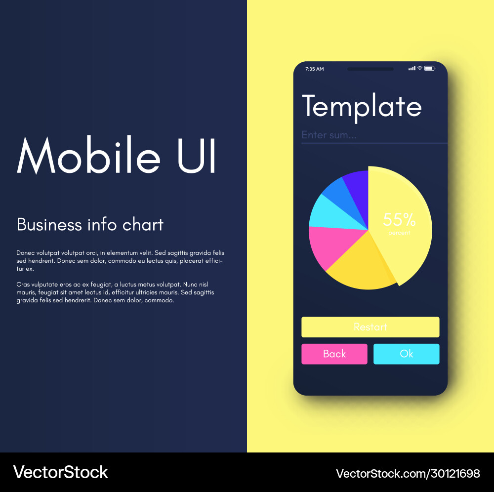 Mobile Anwendungsschnittstelle ui design Mobile Anwendungsschnittstelle ui design vektorbild