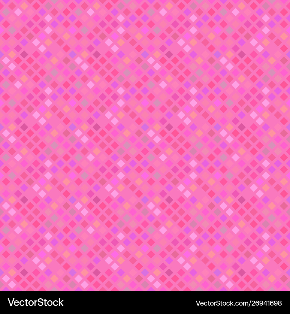 Pink seamless diagonal square pattern background vector image