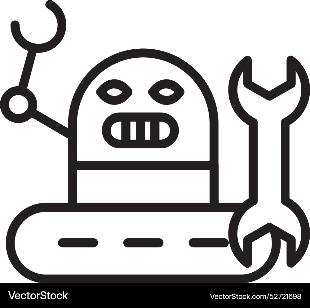 Robotics line icon design Vector Image