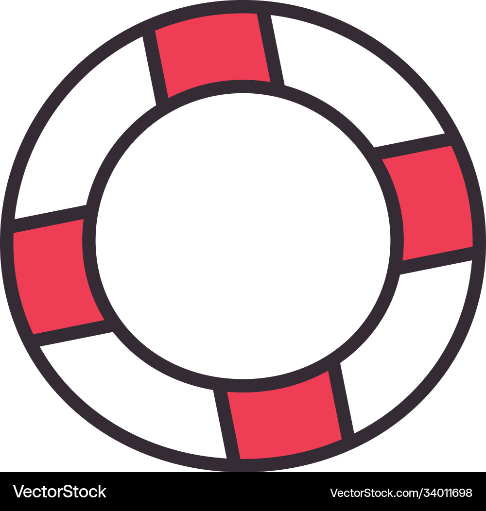 Safe float line and fill style icon design Vector Image