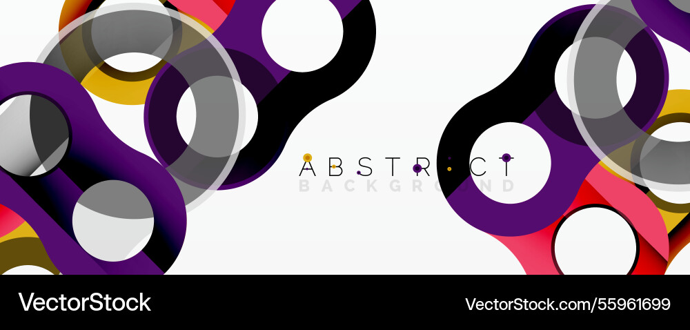 Abstract composition with intertwined circular Abstract composition with intertwined circular vector image