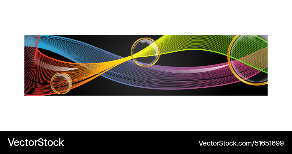 Abstract flow of colorful dynamic waves Vector Image