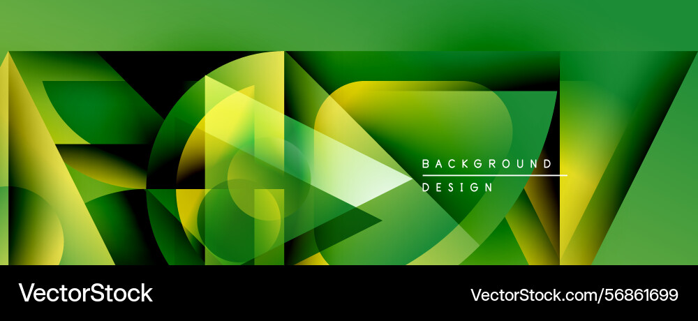 Abstract green design features overlapping Abstract green design features overlapping Vector Image