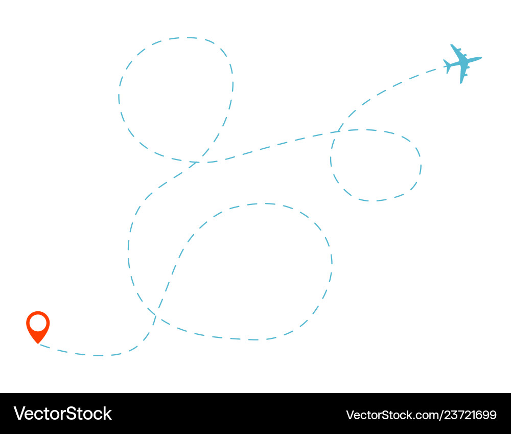 Airplane travel concept Airplane travel concept vector image