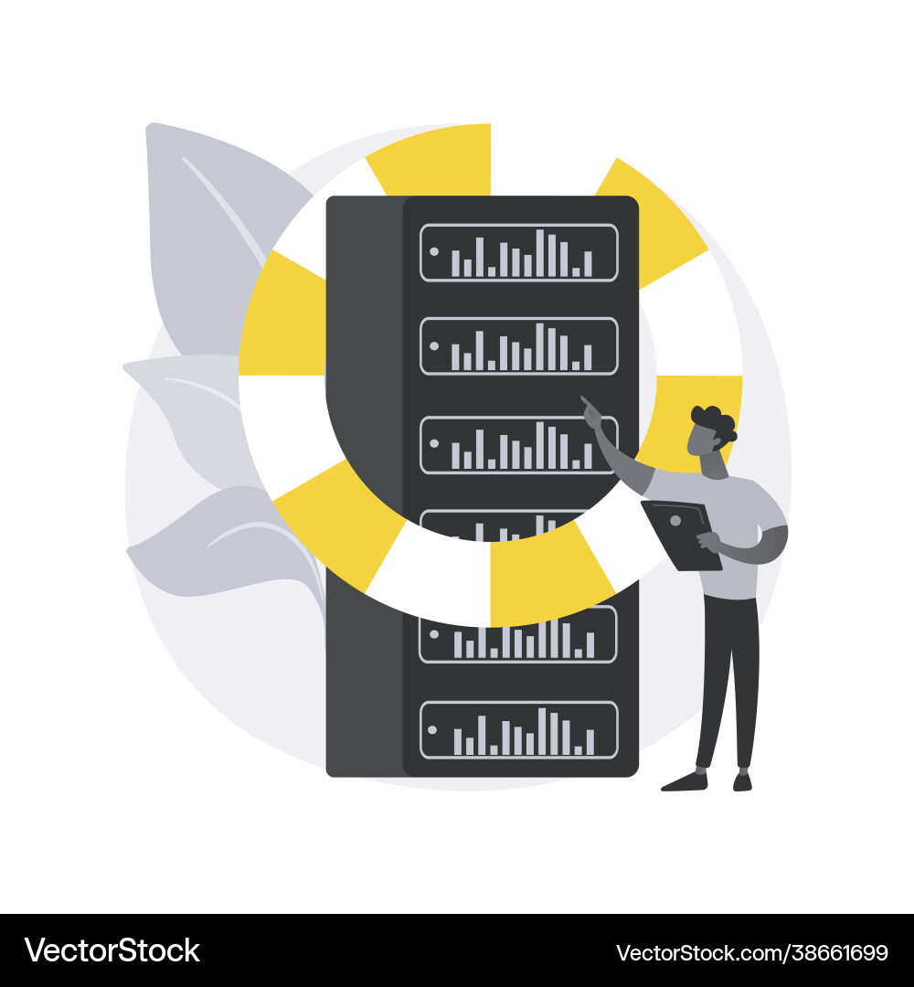 Backup server abstract concept Backup server abstract concept vector image