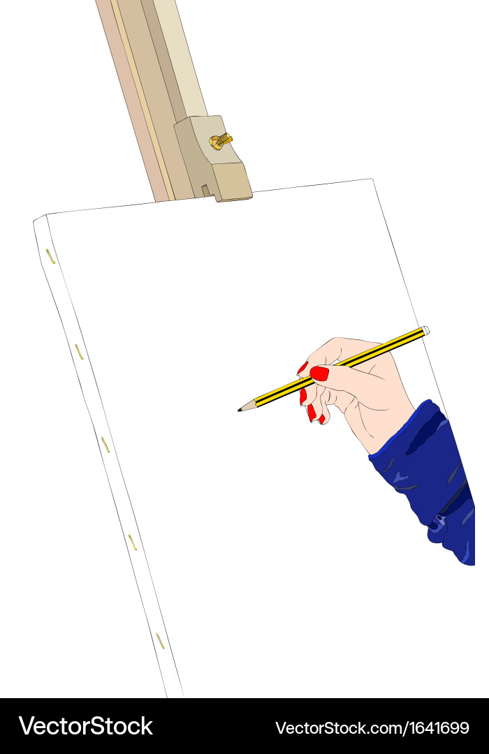 Draw on white canvas Vector Image