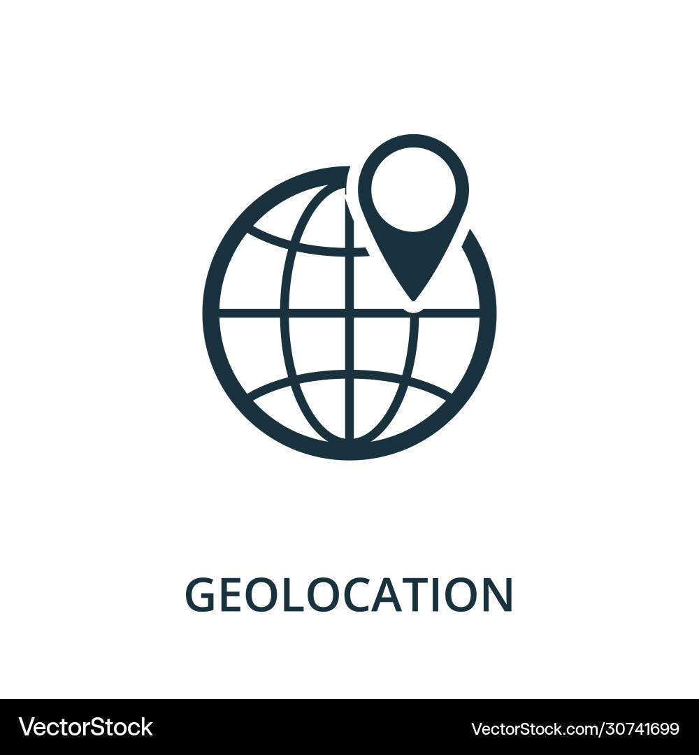 Geolocation icon simple element from navigation vector image