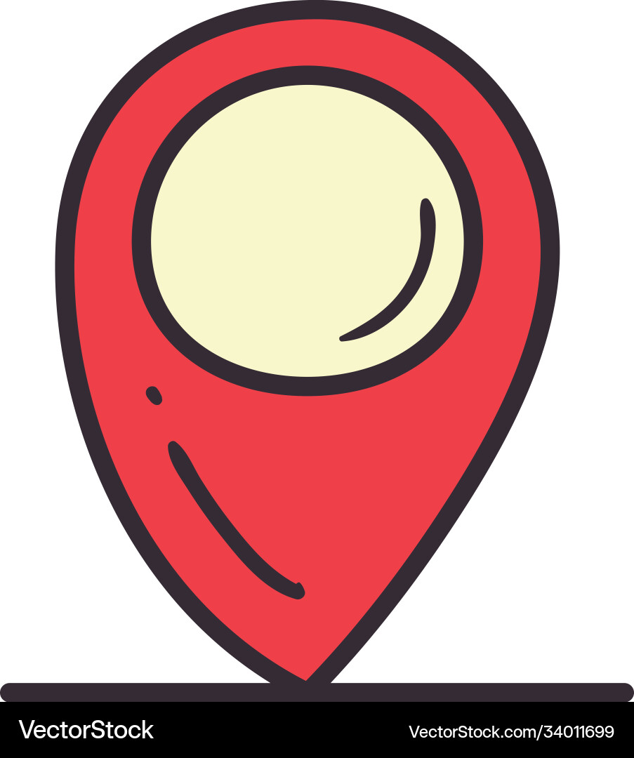 Gps mark line and fill style icon design Gps mark line and fill style icon design vector image