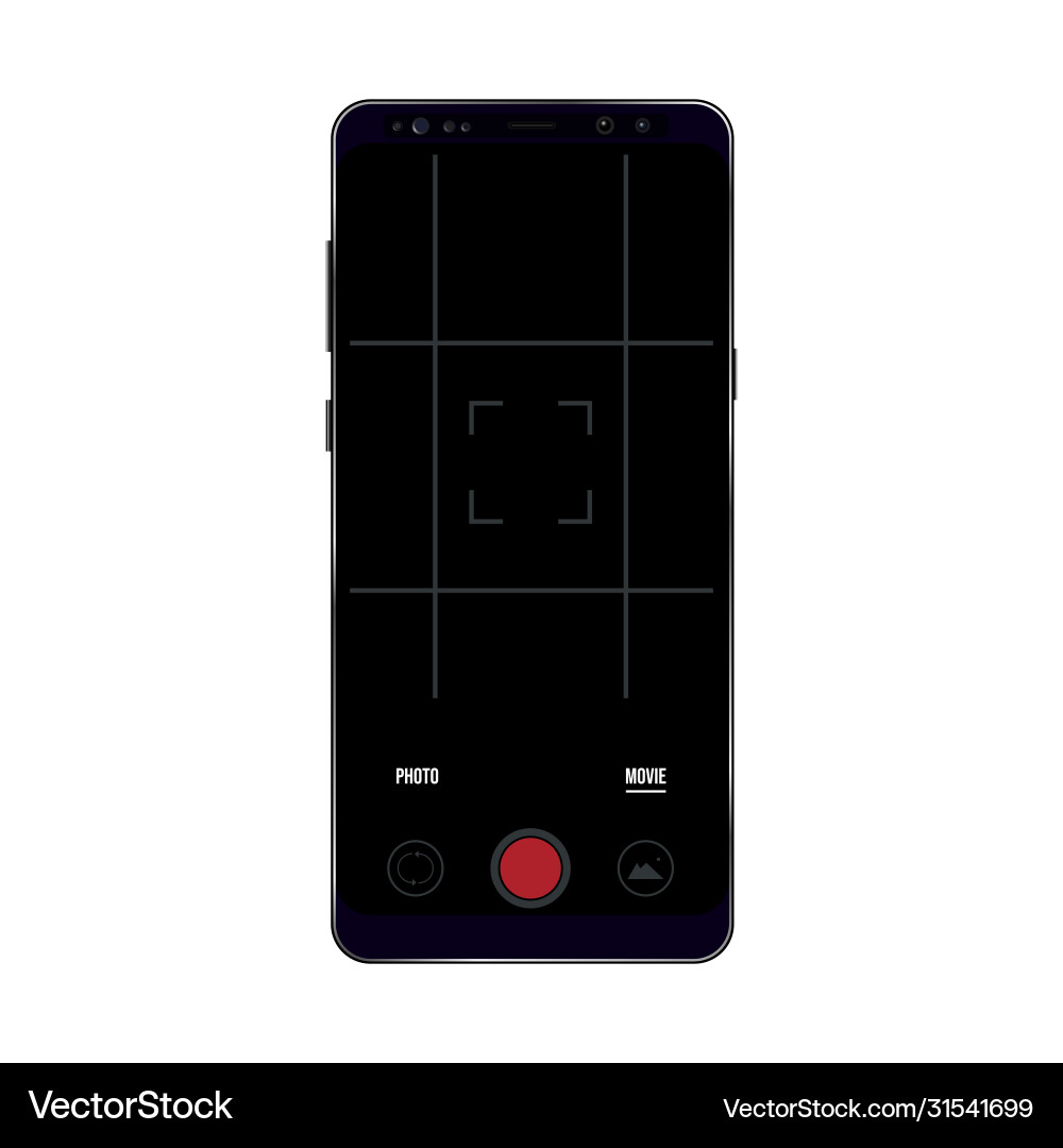 Image older model smartphone with example Vector Image