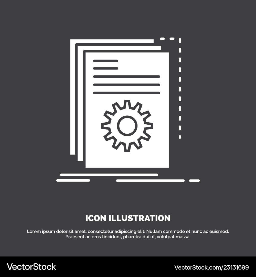 Installieren Sie Entwickler-Programm Skript-Symbol Glyph Installieren Sie Entwickler-Programm Skript-Symbol Glyph vektorbild